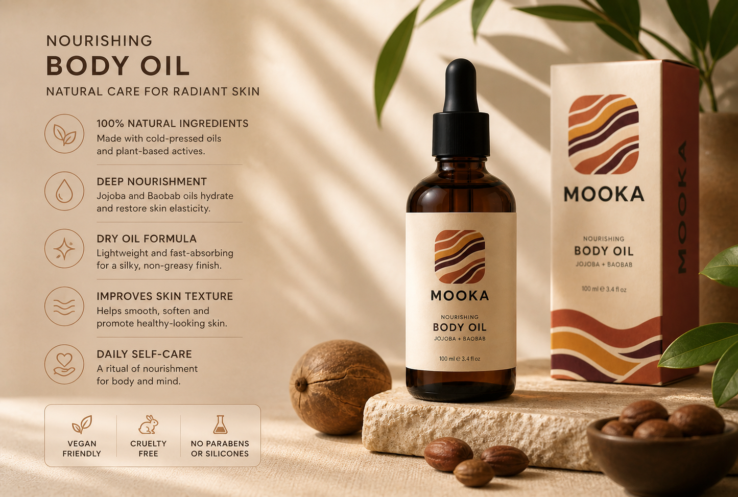 MOOKA – Nourishing Body Oil Jojoba + Baobab